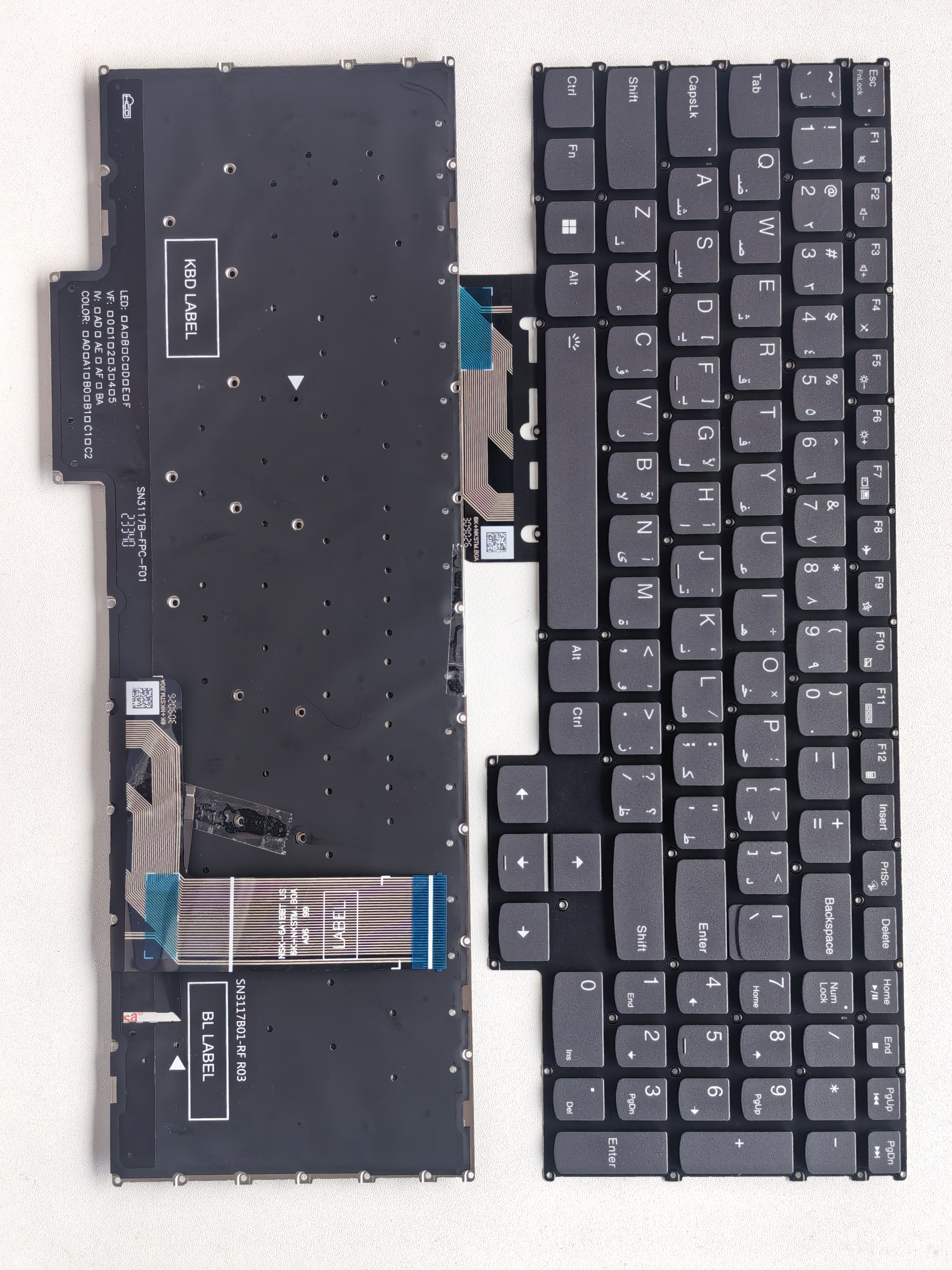 Picture of New Replacement Laptop Keyboard For LENOVO Y9000X 2022/15ARH7/R9000X 2022 Grey Backlit AR Layout